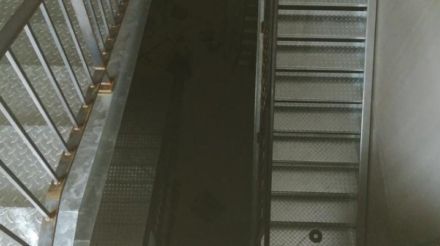 escalier métallique quart tournant galvanisé